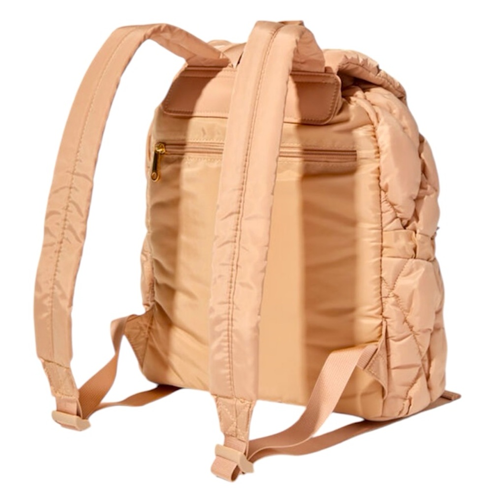 Neutral Quilted Drawstring Backpack - NWT - Picture 2 of 2